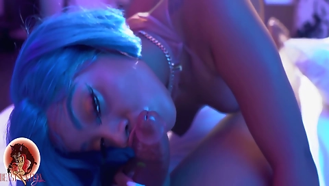 A hottie with tattooed tits is getting fucked in amateur video