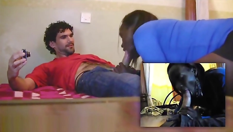 Ebony chick gets fucked in interracial amateur video