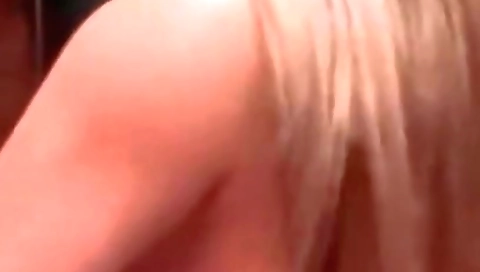 Amateur brunette with big tits taking on two bbc at once