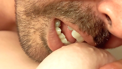 Busty interracial brunette has sex with her boyfriend