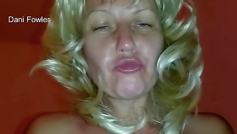 Creampied blonde mature with hairy pussy in homemade clip