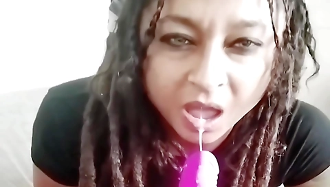 Dollie Cums Hard From Banging Dildo In Soaking Wet Pussy