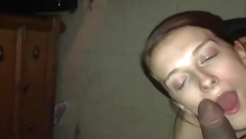 Blonde beauty fucks a big cock and gets a facepicking