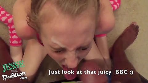 Blonde teen with a sexy ass fucked in her tight pussy