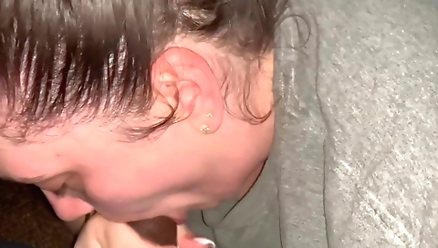 Blonde milf fucks black dick in a deepthroat style