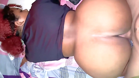 Horny redhead fuck her pussy and she got it in her mouth