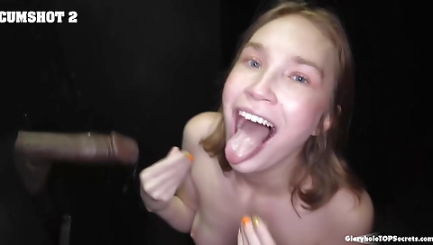 Amateur brunette girl deepthroat swallow cum video