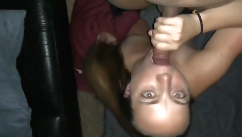 Mature brunette milf enjoys playing with her big natural boobs