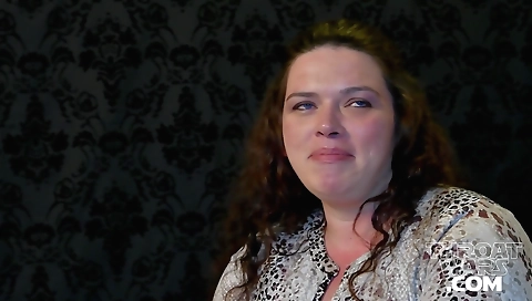 Mature brunette with a deep throat sucks her man's cock