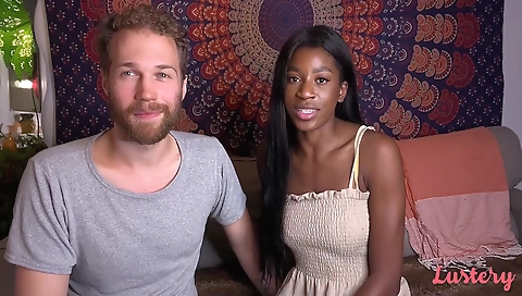 I'm getting a creampie on my pussy in this interracial sex clip