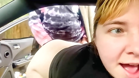 Blonde amateur brunette in the backyard getting fucked