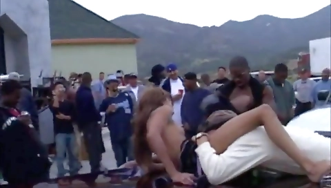 Ebony party sluts are getting fucked by their handsome black mates