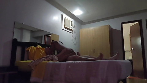 Ebony brunette fucked by a black man in webcam porn video