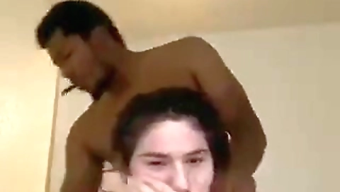 Blonde 18+ in white shorts and ass shows her big tits